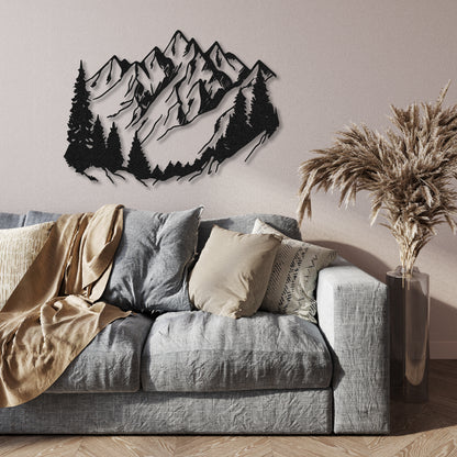 Mountain Slope Wall Art, Metal Wall Art, Large Wall Art, Nature Wall Art, Wall Hanging, Mountain Art, Farmhouse Gift, Mountain Decor