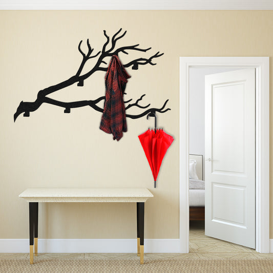 EXTRA LARGE Tree Branch Coat Rack Wall Hanger, Entry Organizer, Metal Wall Hooks, Modern Coat Rack, Coat Rack, Farmhouse Wall Hanger Decor