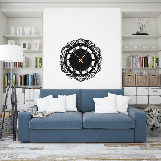 Ivy Oversized Metal Wall Clock, Modern Minimalist Wall Clock, Housewarming Gift, Silent Movement, EXTRA LARGE Wall Clock, Metal Wall Sign