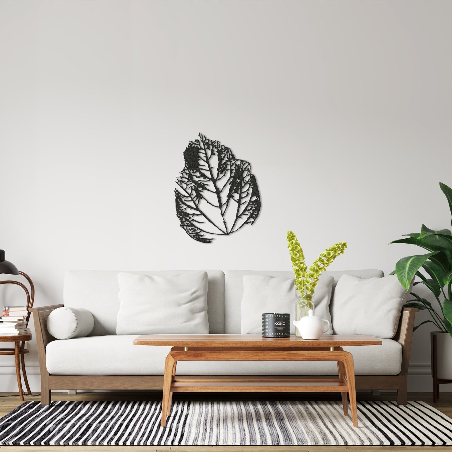 Metal Leaf Wall Art, Metal Wall Decor, Large Gold Leaves Wall Art, Wall Hangings, Modern Home Artwork Nature Decoration for Living Room