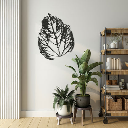 Metal Leaf Wall Art, Metal Wall Decor, Large Gold Leaves Wall Art, Wall Hangings, Modern Home Artwork Nature Decoration for Living Room