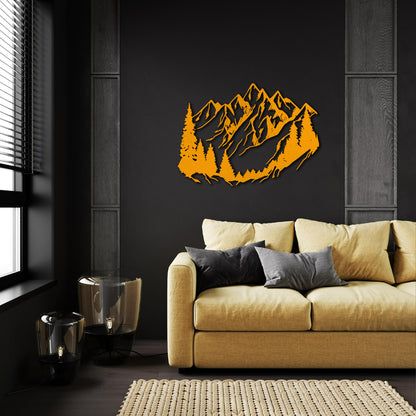 Mountain Slope Wall Art, Metal Wall Art, Large Wall Art, Nature Wall Art, Wall Hanging, Mountain Art, Farmhouse Gift, Mountain Decor