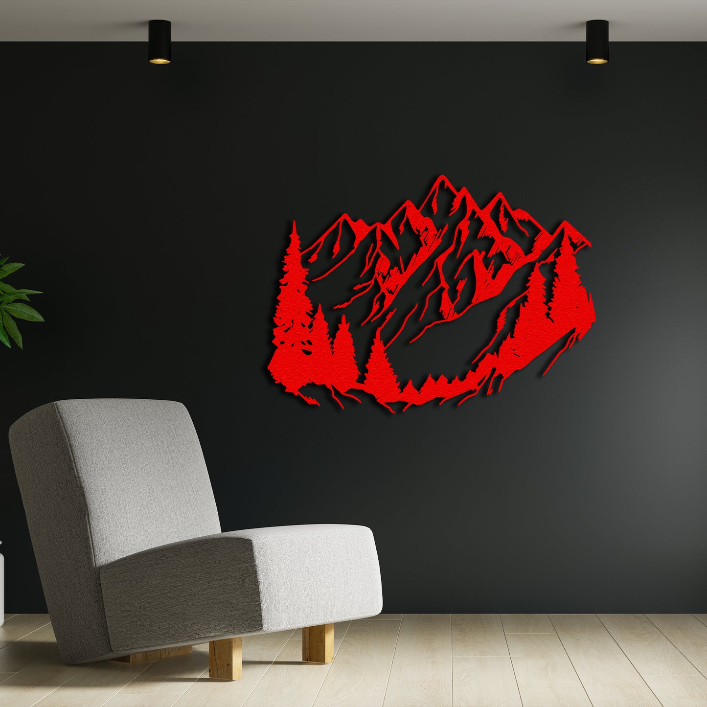 Mountain Slope Wall Art, Metal Wall Art, Large Wall Art, Nature Wall Art, Wall Hanging, Mountain Art, Farmhouse Gift, Mountain Decor